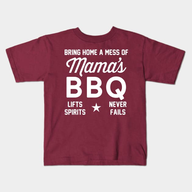 Mama's BBQ Kids T-Shirt by brkgnews